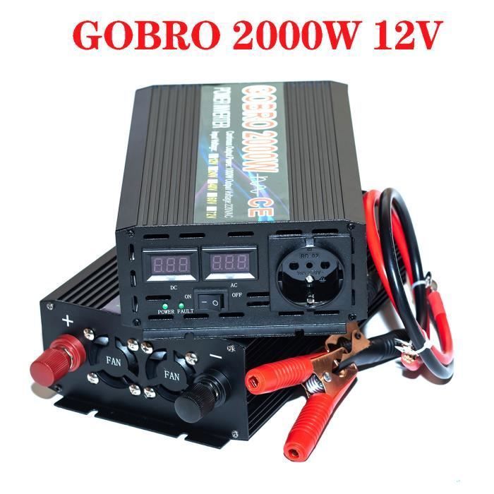 Convertisseur 12V à 220V 2000W onde pur sinus - Onduleur