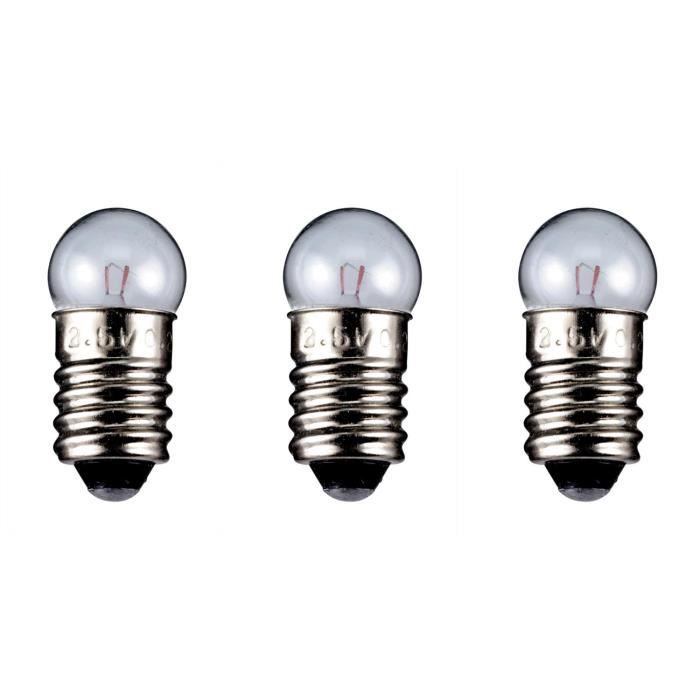 Ampoule Globulaire - GOOBAY - 9579-3 - Culot E10 - 0.6 W - 6 V - H24 mm