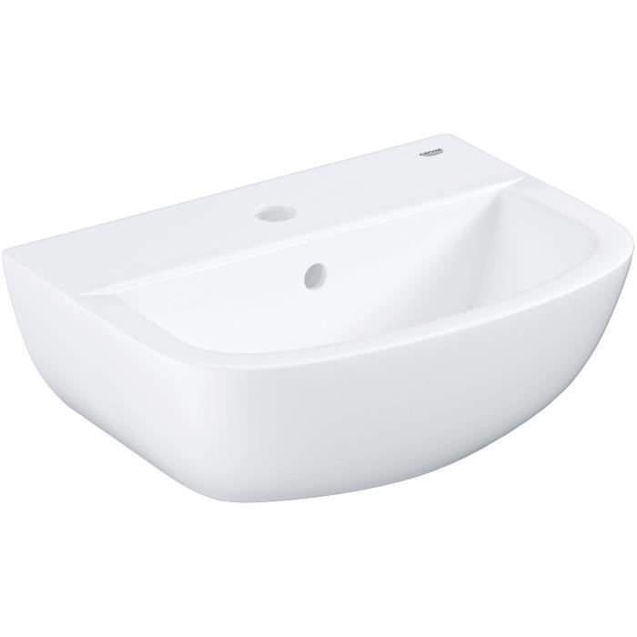 neu.haus ® Lavabo rond bassin Ø42cm verre dépoli lavabo intégré WC invité  bain 