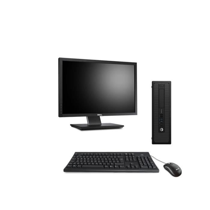 Achat Ordinateur de bureau HP ProDesk 600 G2 SFF - Linux  - 8Go - 240Go SSD + écran 22'' pas cher