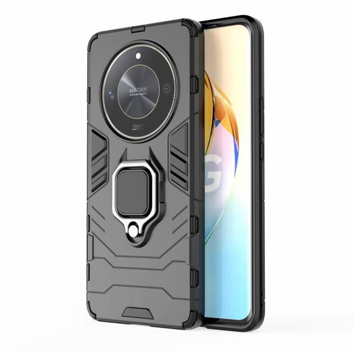 Coque pour Honor Magic 6 Lite 5G - housse etui rigide anti choc + film ecran - NOIR