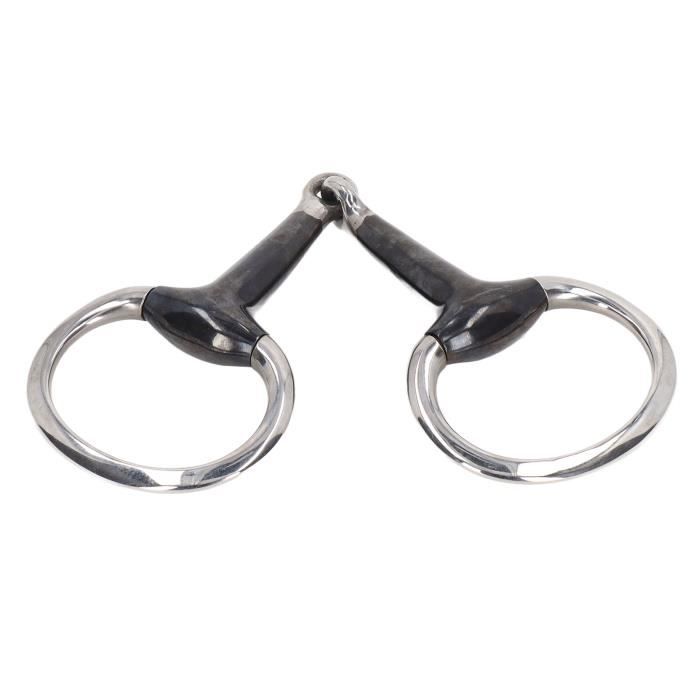Mors AK Loose Ring En Acier Inoxydable | Forme Coudée, Taille 5.25 Pouces | Pour Chevaux Toutes Disciplines, Anneau Mobile 65 Mm