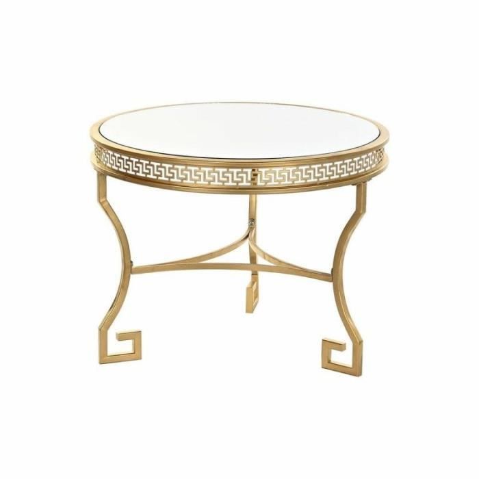 table d'appoint thyann miroir doré métal oriental (61 x 61 x 46 cm)