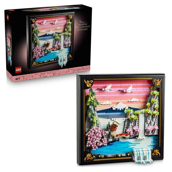LEGO Art 31218 Les Cerisiers en Fleurs - Set pour Adulte - Maquette de Décoration Murale