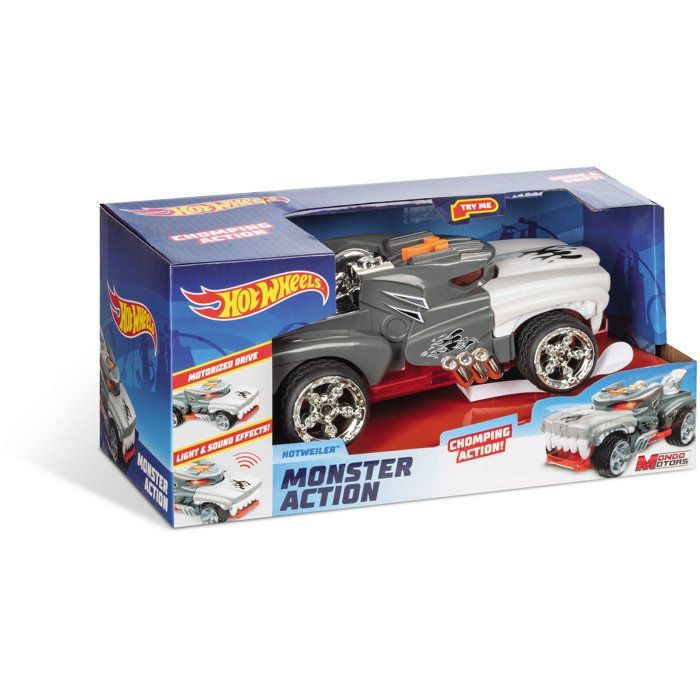 Véhicule motorisé Hot Wheels Monster Action Hotweiler Sons et lumières 23cm