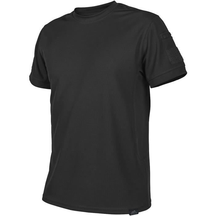 T-Shirt Tactique Noir - HELIKON-TEX - Hommes - Manches Courtes - Respirant