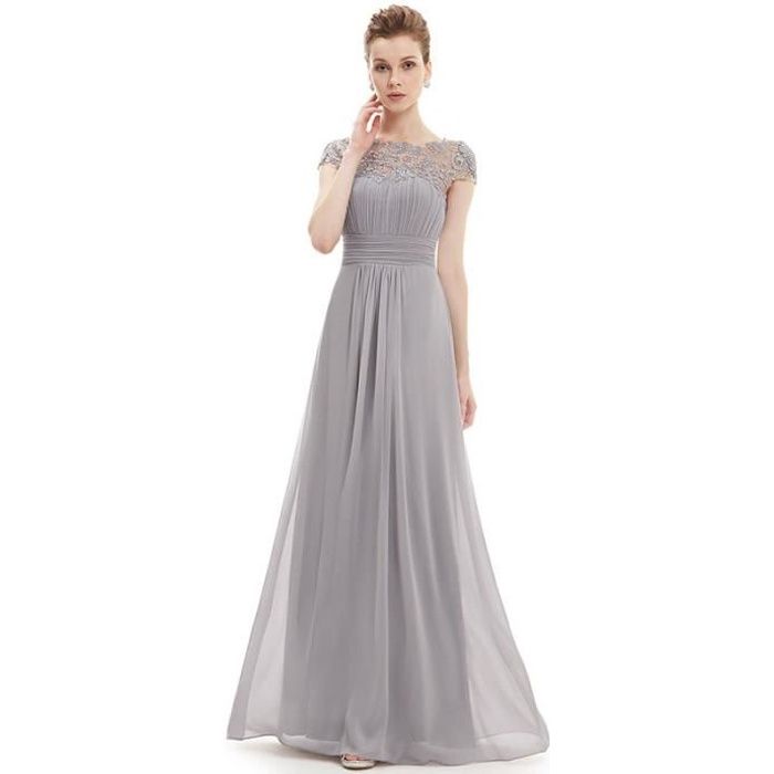 Robe De Soiree Gris Cdiscount Pret A Porter