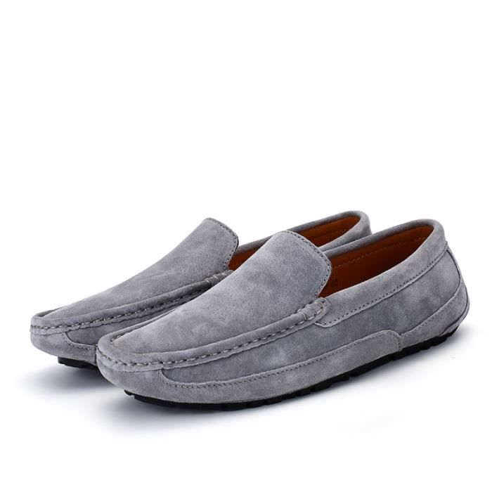 mocassin homme gris