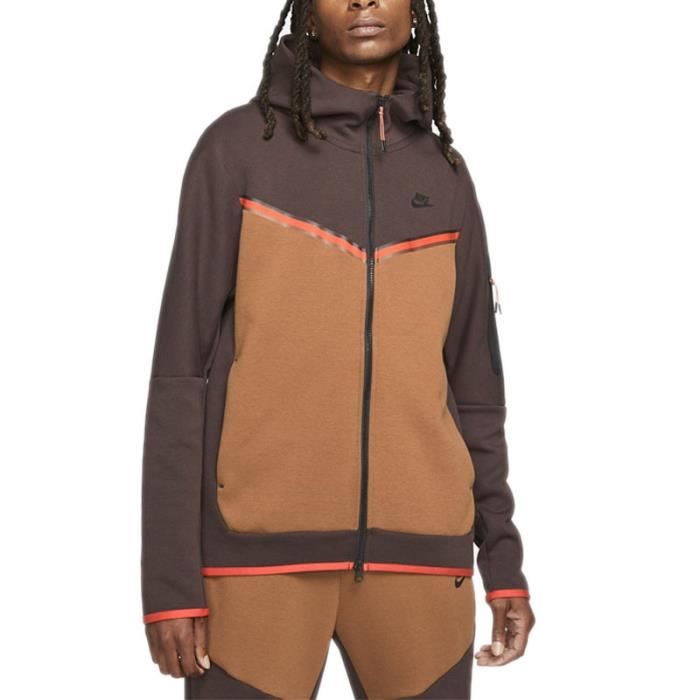 Sweat à capuche NIKE TECH FLEECE Marron Col capuche Marron
