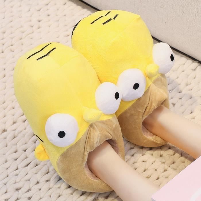 Chaussons Femme Hiver Avec Semelle Type Serpillière - Motifs Animaux, Chauds Et Confortables Pour La Maison
