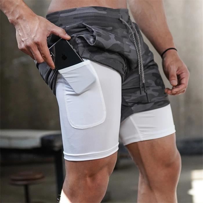 Lot De 3 Shorts De Sport Respirants Pour Homme - Élastique 4 Voies, Séchage Rapide - Pour Gym, Running, Détente, Pyjama - 3