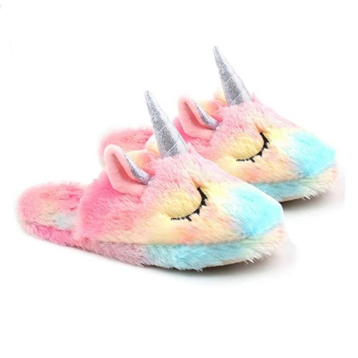 Pantoufle fille hotsell licorne