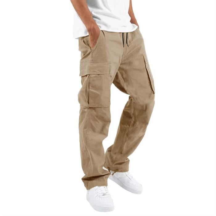 Pantalon Cargo de Travail pour Homme Marque Modele Kaki Blanc Multisport Respirant Kaki Cdiscount Sport