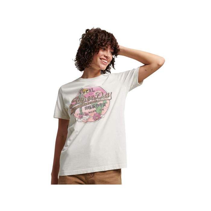 T shirt Superdry Femme Superdry Authentic Superdry Blanc