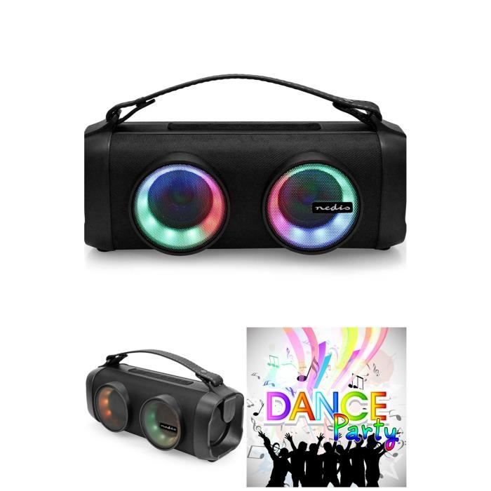 Sono Portable Party 12Led amplifiée 700W 12 LED/USB/BT/SD/FM + Micro + 3 Jeux de lumière LytOr