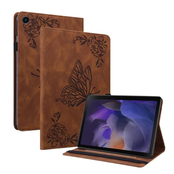 Housse Flip Pour Xiaomi Redmi Pad Pro 12.1" - Cuir PU, Motif Papillon Fleurs, Emplacements Cartes, Support Intégré