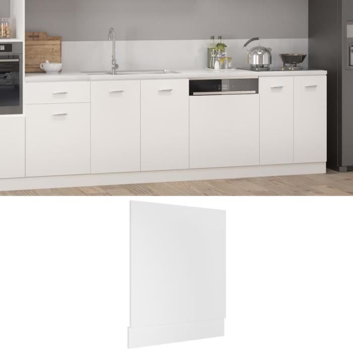 9260•Idéal•Panneau de lave-vaisselle BUFFET DE CUISINE Meuble de cuisinePlacard Blanc 595x3x67 cm Meuble Multifonction Buffet Aggl