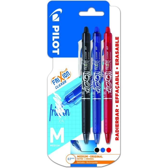 PILOT FRIXION Stylo Roller Pointe Hi-tec Fine Encre Bleue - Acheter