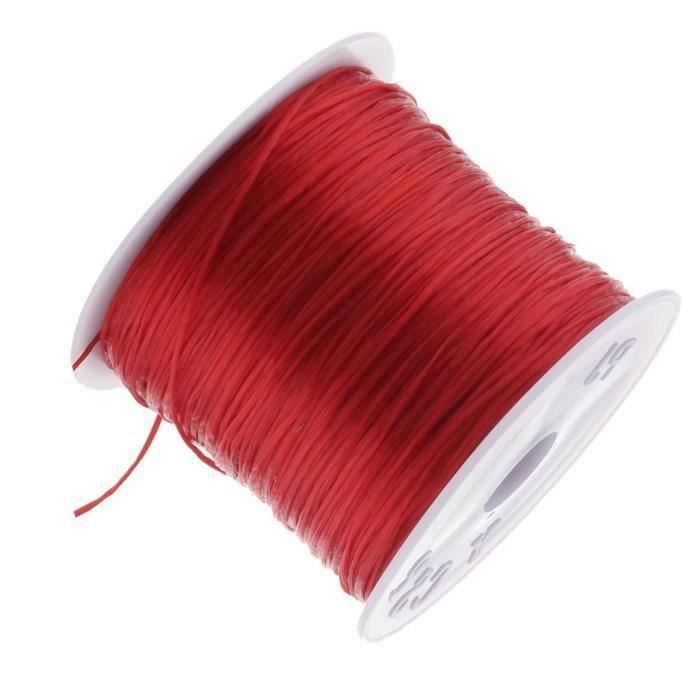 Cordon Élastique, 1mm X 100m/328 Ft Fil Cordon Nylon Élastique, Cordon D'Artisanat, Rouleau De