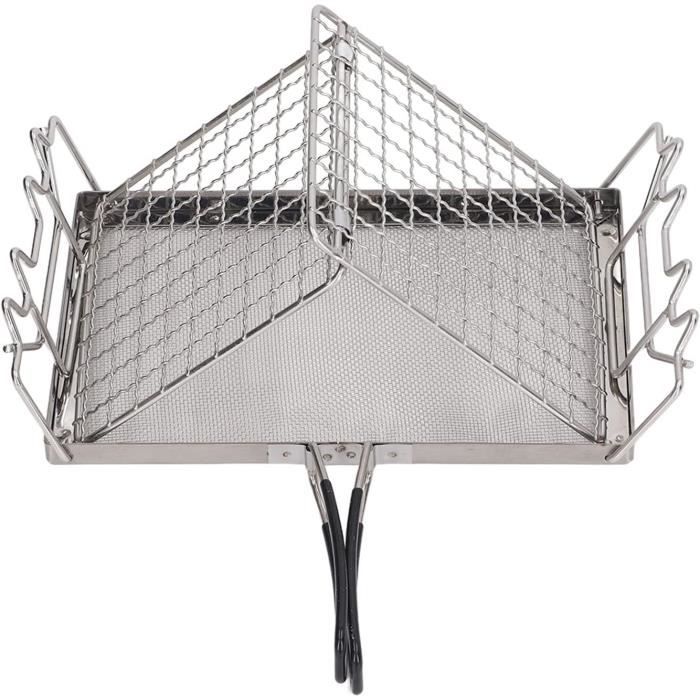 Lot De 4 Grille-Pain De Camping Pliables En Inox – Mini Grille Pour Cuisinière à Gaz, Pique-Nique