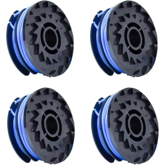 Bobines Fil Débroussailleuse Black & Decker - Lot De 4 + Capuchon Et Ressort, Compatible GH400, ST6600, Etc.