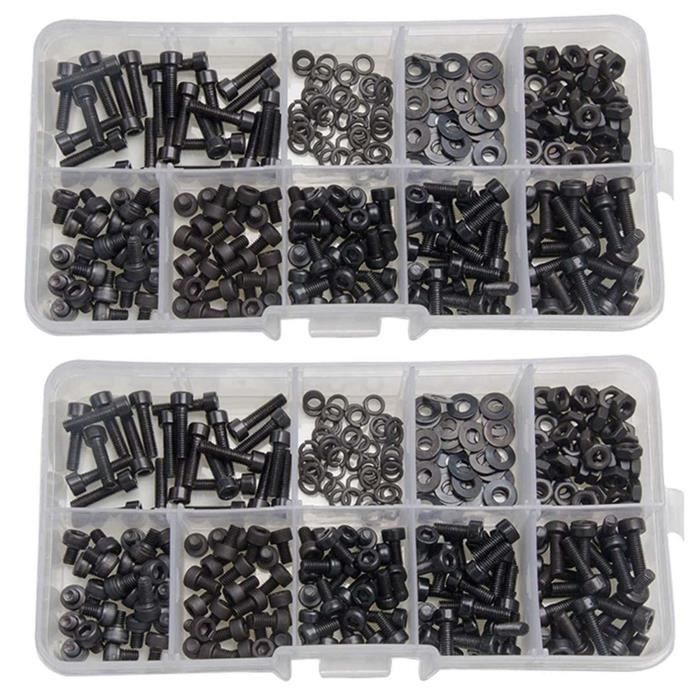 Écrous De Siège Solo Harley Davidson - Lot De 2 - Filetage 1/4-20 - Pour Touring, Softail, Dyna - Noir