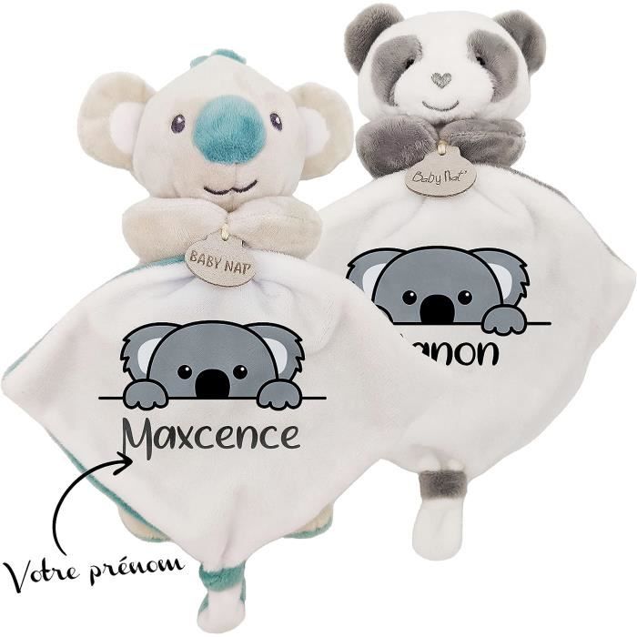 Doudou personnalise avec Un prenom Peluche Panda ou Koala Personnalisable pour Enfant Cadeau de Naissance Anniire bebe ga134 Cdiscount Jeux Jouets