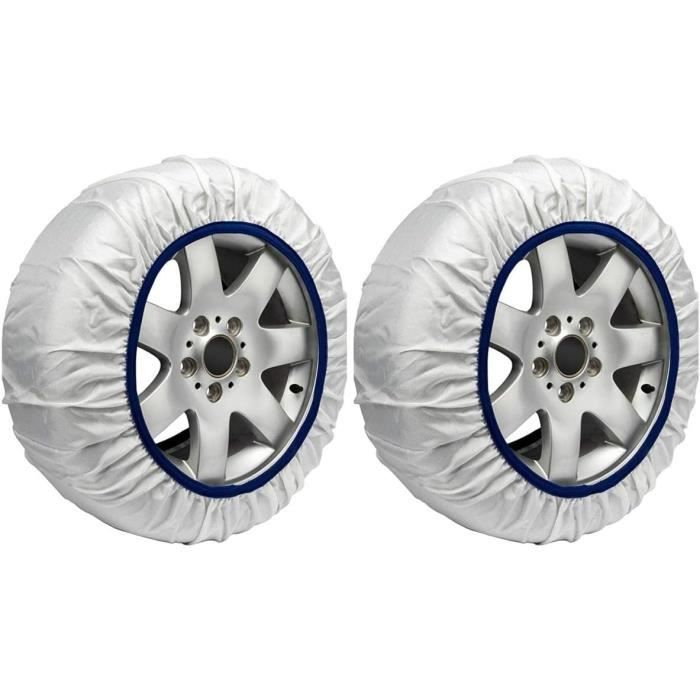 Chaussettes Neige RICAMBYCAR Taille XL - Homologuées EN 16662-1 - Pour Pneus 14" à 22" - Gants Inclus