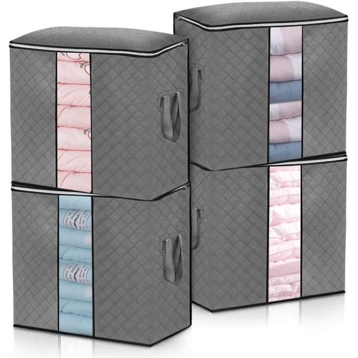 Grand sac de rangement 70 x 70 x 30 cm avec fermeture éclair durable (lot de 1) - Maison