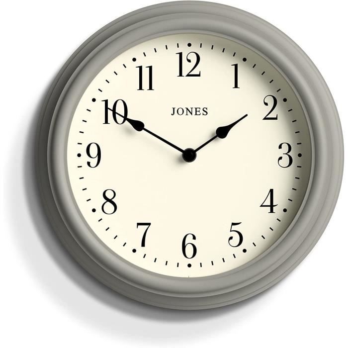 JONES CLOCKS Horloge Murale Horloge Murale Ronde Design Traditionnel Classique