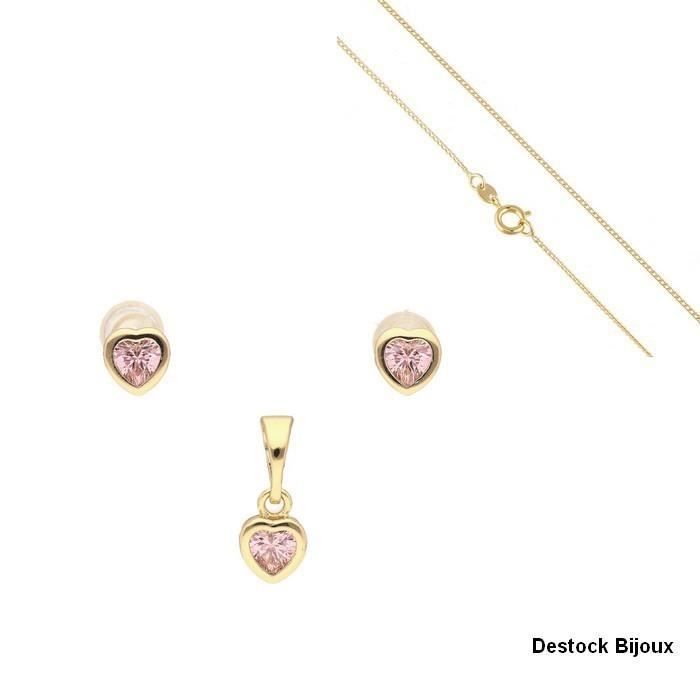 Ensemble collier dauphins et boucles doreille 18 carats plaqu/é or blanc avec cristaux mauve imitation am/éthyste de Swarovski