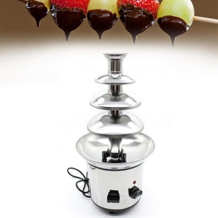 Fontaine à chocolat sur 3 étages TRAHOO - 90W - 0.5L - Corps en acier