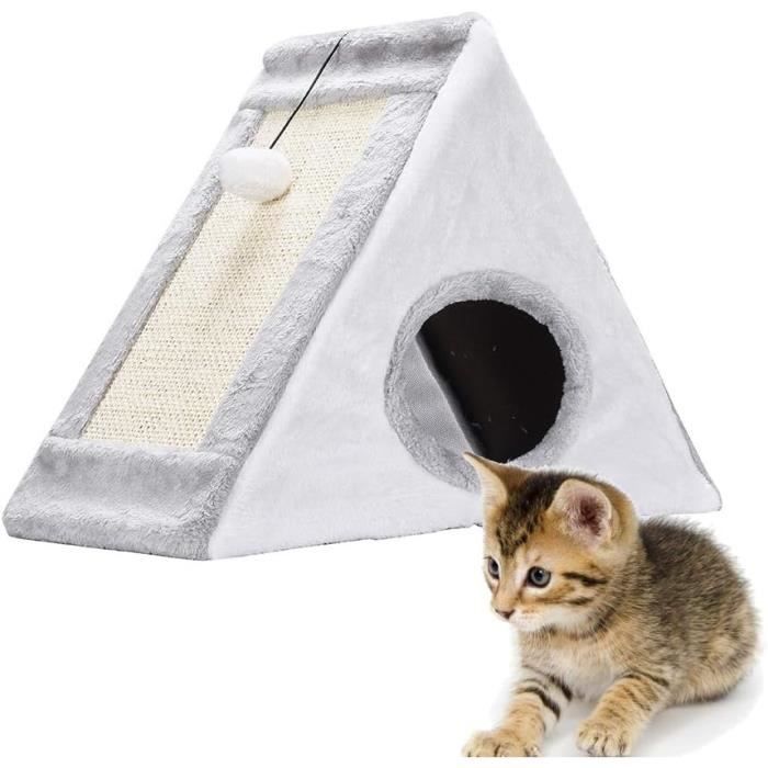 PawHut Tunnel Pour Chat Avec 2 Niches En Sisal Et Trous De