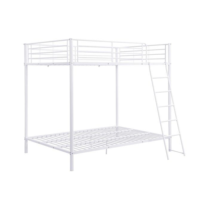 Lits superposés 2 x 140 x 190 cm - Métal - Blanc - GEMINI II