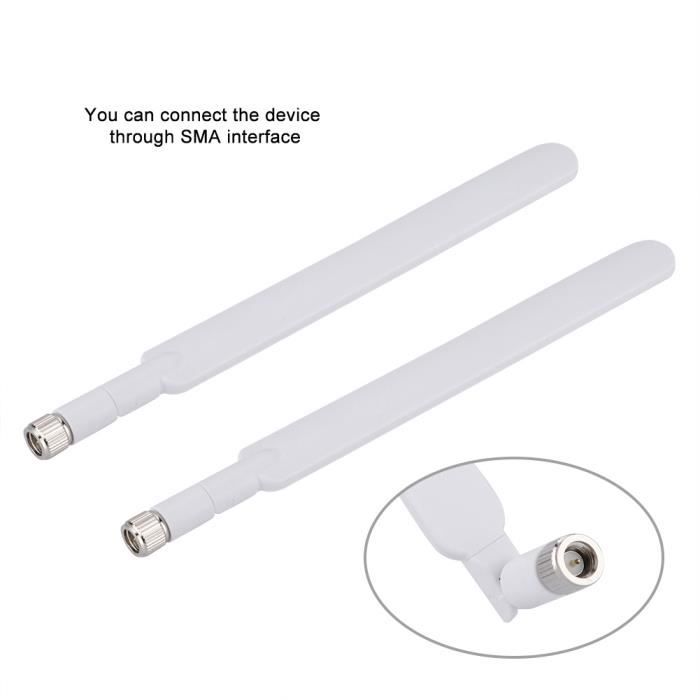 Oumij 2 PCS Universal 4G LTE CPE Antenne SMA Antenne Routeur Pivotante Pliable Facile à Installer Ajustement pour Huawei B310 B315s 