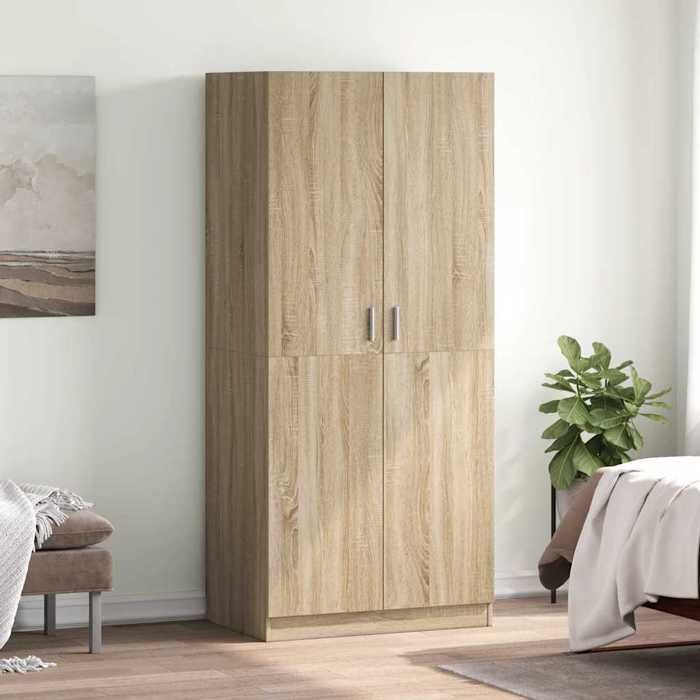 vidaXL Garde-robe Chêne sonoma 80x52x180 cm Aggloméré