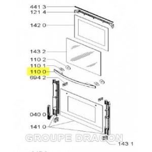 Whirlpool Poignée de porte de four AKZ434N - vue 2