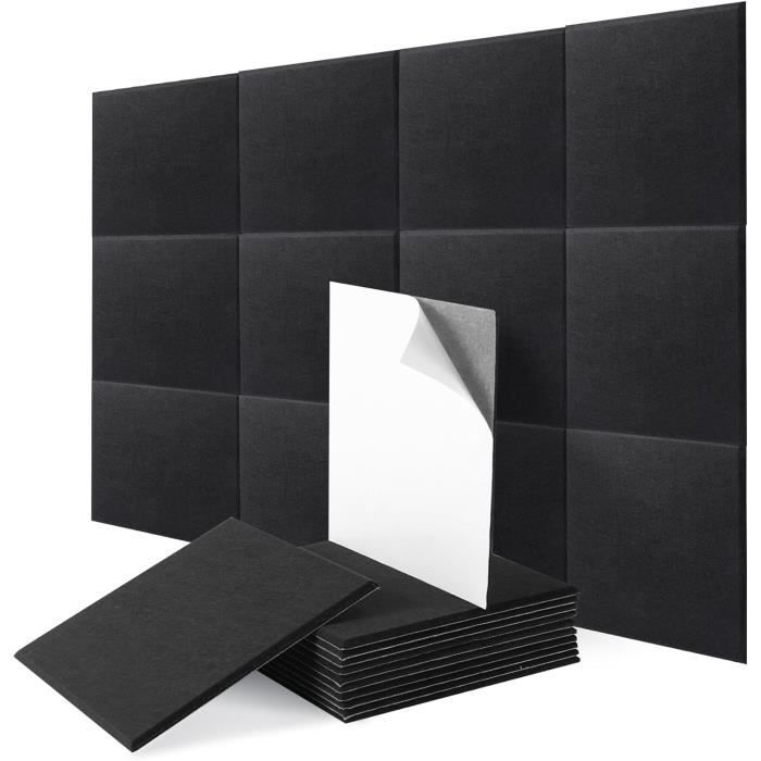 Soundsbay Panneaux Acoustiques Autocollants 30x30cm - Isolation Phonique Type Brique | Lot De 12 Blanc