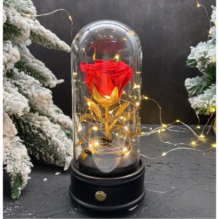 Enceinte Bluetooth Fleur immortelle avec lumière LED,Cadeau de la  Saint-Valentin Roses rouge - Cdiscount TV Son Photo