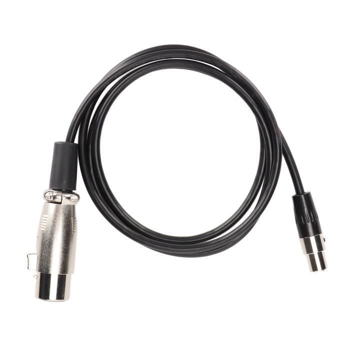 Câble XLR 2m Mâle Mini Vers Femelle Standard – Neuf, 22 AWG, Garantie 1 An