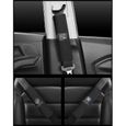 2pcs Housses Noir en cuir véritable de voiture pour ceintures de sécurité-housse protection harnais d'épaule pour Peugeot-1