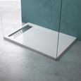 Mai & Mai Receveur de douche plat 80x120cm bac à douche en acrylique blanc rectangulaire XE4-1