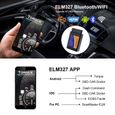 ELM327 V1.5 WIFI Outil de diagnostic de voiture OBD2, lecteur de code, détecteur automobile, Bluetooth ELM 327 1.5 IOS, Android-1
