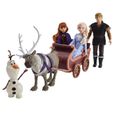 La Reine des Neiges 2 - Poupées Elsa, Anna, Kristoff, Olaf et Sven - Coffret de 5 figurines et traîneau - Disney-1