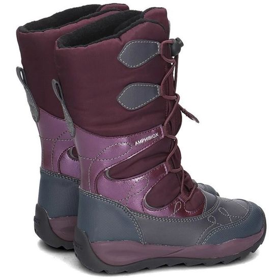Chaussures Geox Junior Orizont Girl Abx GEOX Running Rouge Bordeaux Mixte Cdiscount Sport