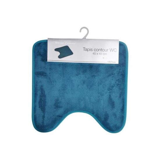 Tapis Contour WC Sweety 45x45cm Bleu Canard Paris Prix