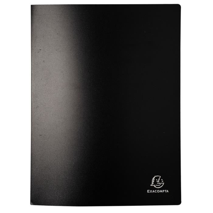 Porte-vues 100 pochettes A4 Budget noir en polypropylène - JPG