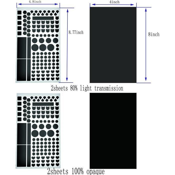 Light Blackout Stickers, Led Autocollants De Gradation, 4 Autocollants  Peuvent Bloquer 80%-100% Des Feuilles De Gradation, C[u3663] - Cdiscount Au  quotidien