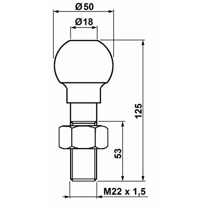Duokon Support à boule Récepteur d'attelage de flèche à montage sur boule  de remorque de 2 pouces - 50mm pour remorquer - Cdiscount Auto