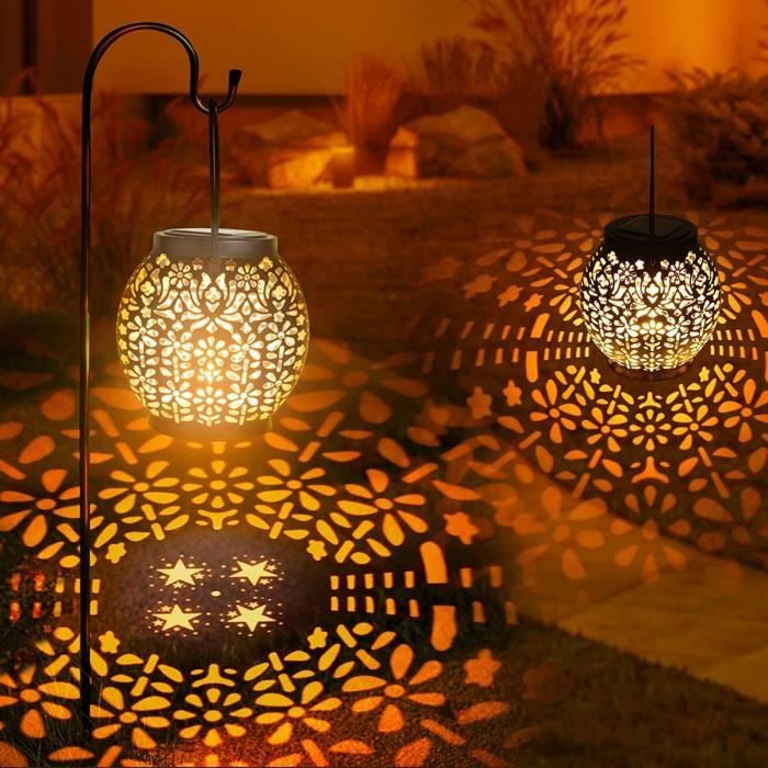 Lampe Solaire Decorative pour le Jardin Lanterne Solaire Exterieur  suspendue